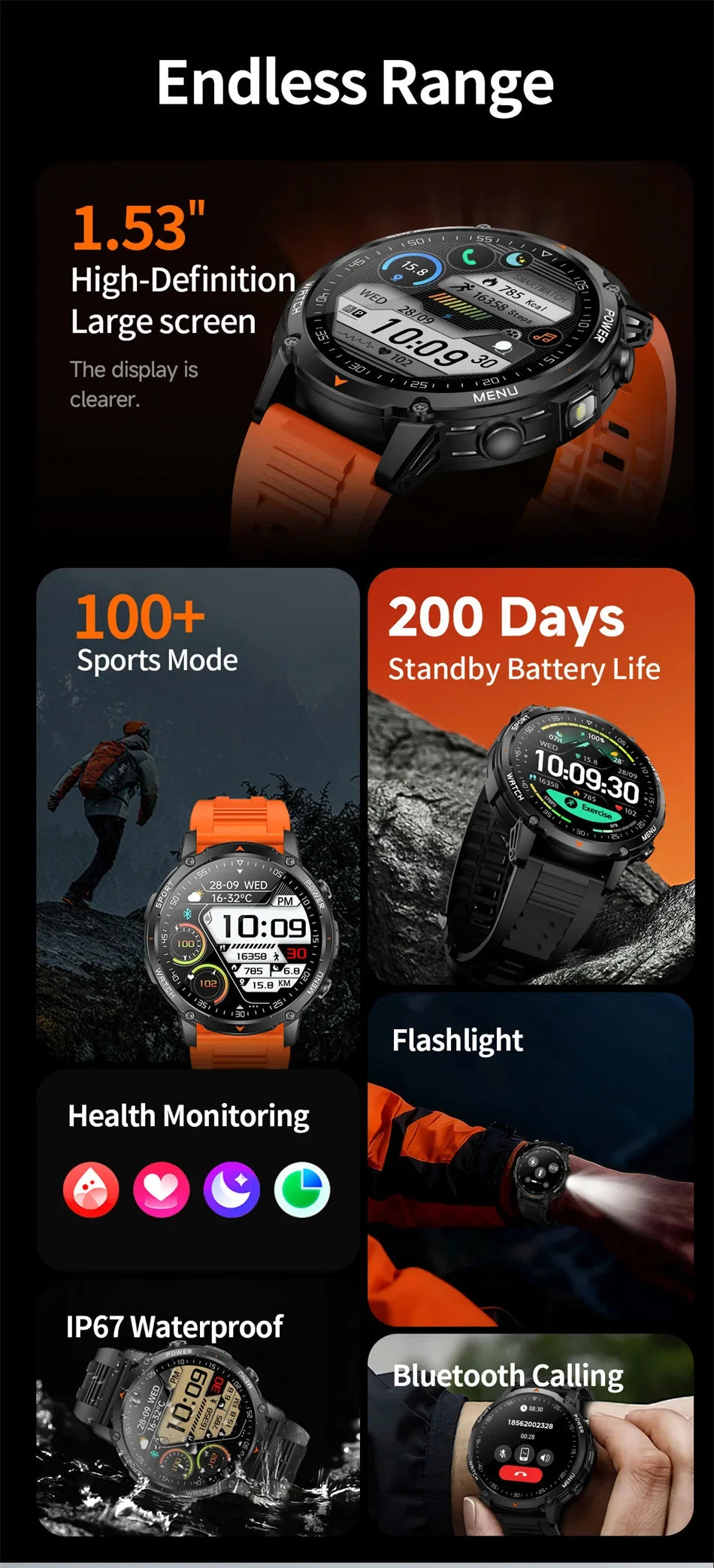 Reloj Inteligente Militar T-Rex 3 GPS Bluetooth