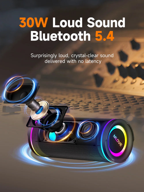 Altavoz Bluetooth MLOVE Dual con Luces RGB IPX7
