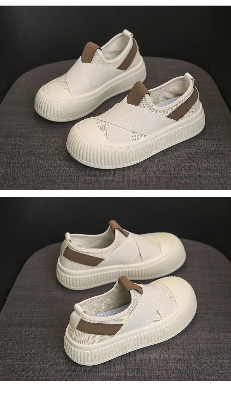 Zapatillas de Mujer Transpirables con Plataforma y Suela Gruesa