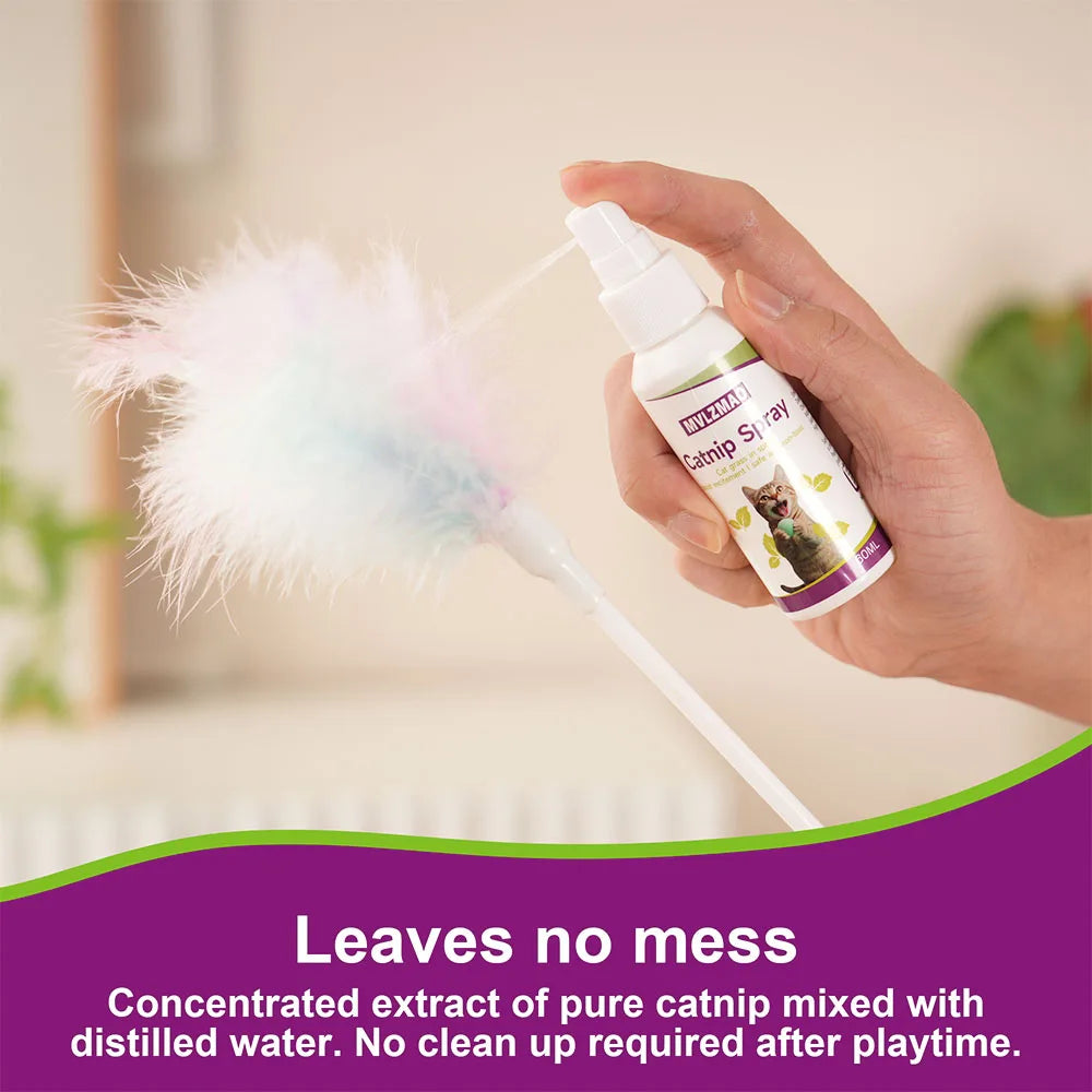 Spray de hierba gatera para gatos, spray para rascar gatos para aumentar el juego, calma el estrés y rinovar juguetes, spray de comportamiento transparente para gatos y gatitos, 60 ml