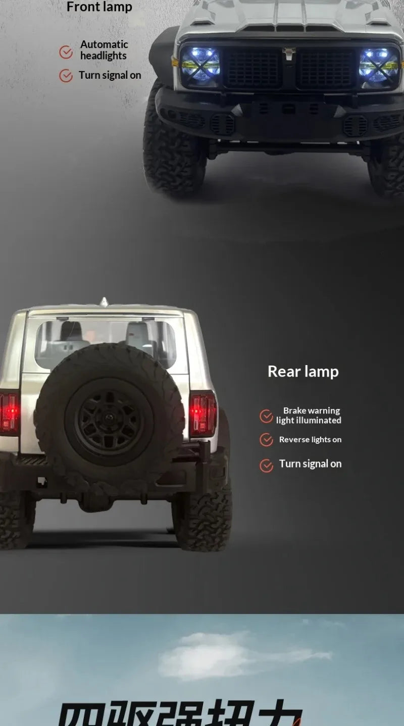 Coche Todoterreno RC 1:12 con Control Remoto, 4WD, Totalmente Proporcional