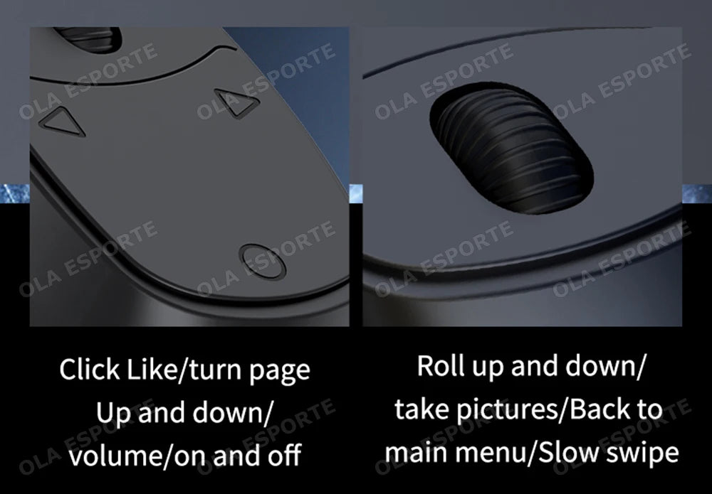 Rodillo anillo para la yema del dedo Control remoto inalámbrico Bluetooth móvil Selfie ratones vídeo giratorio de página automático navegación para Android IOS