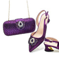 Conjunto Zapatos y Cartera de Fiesta con Strass para Mujer