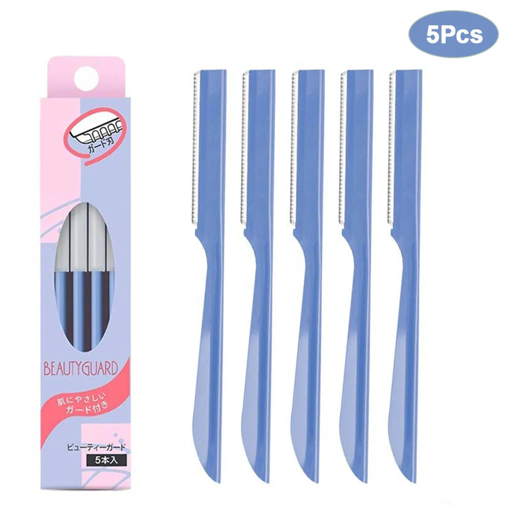 Set de 5 maquinillas para cejas y vello facial para mujer