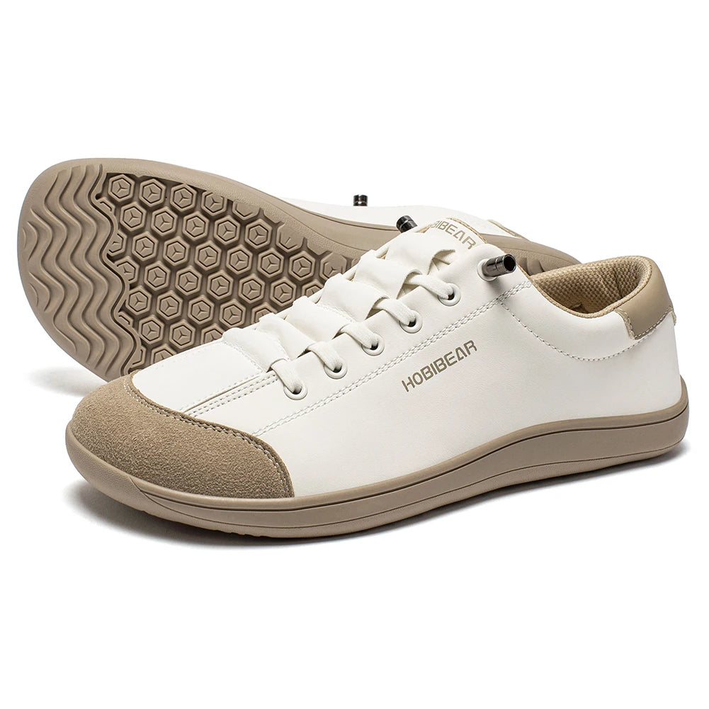 Zapatillas Descalzas Unisex HOBIBEAR, Punta Ancha de Cuero