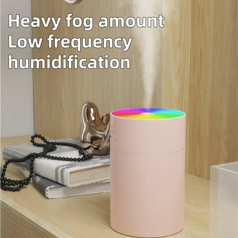 Humidificador ultrasónico USB 200ml con luz LED y difusor de aromas para auto y hogar