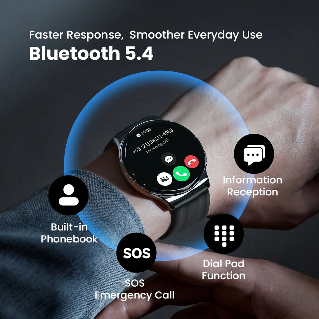 Reloj Inteligente Solar Lite 2 con AMOLED, Modos Deportivos y Llamadas