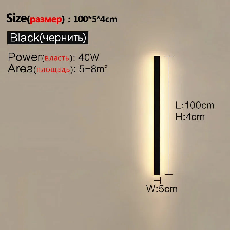 Lámpara de Pared LED IP65 Impermeable Exterior Jardín