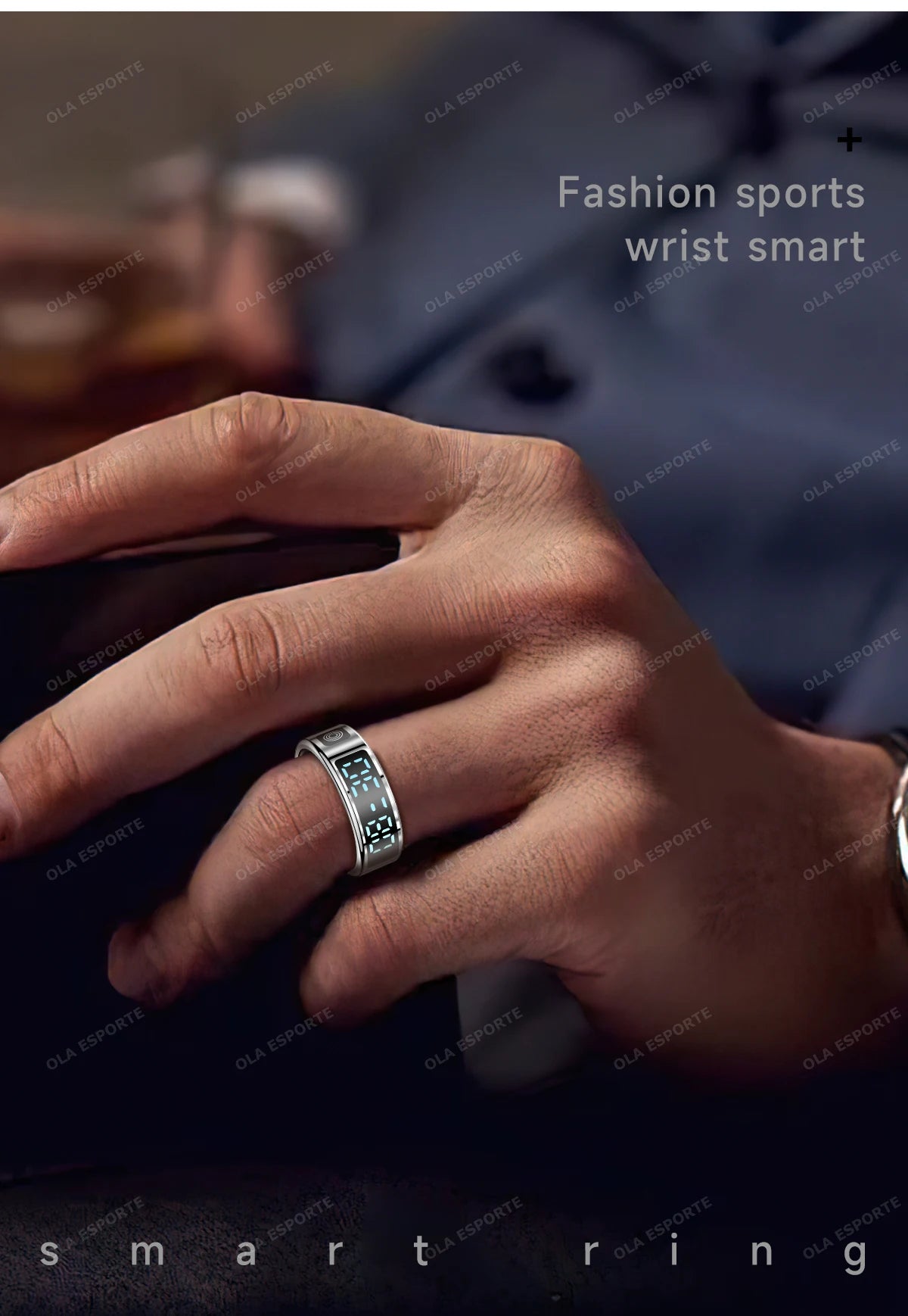 Nuevo Anillo Inteligente 2026 con Pantalla, Gestos, Video, Resistencia al Agua 5ATM, Cámara Remota, Monitoreo de Presión Arterial para Hombres y Mujeres