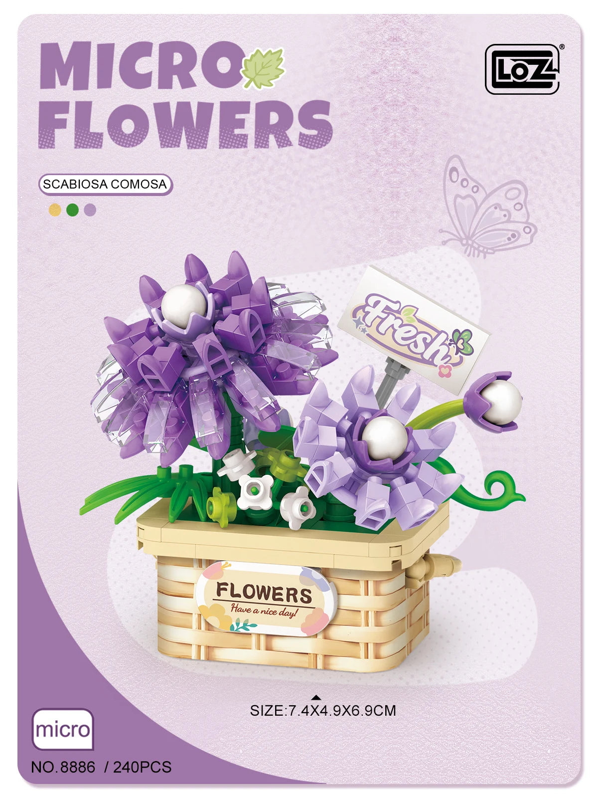 Set de Juguetes de Bloques de Construcción LOZ, Juego de Flores en Maceta, Modelo de Adorno Floral de Simulación para Escritorio, Juguete de Ensamblaje, Regalo Navideño para Niñas