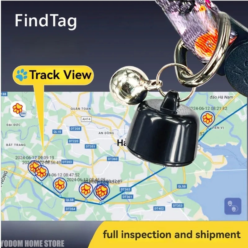 Mini Rastreador Inteligente, Etiqueta Localizadora para Mascotas, Historial de Rastreo, Localizador GPS para Perros y Gatos