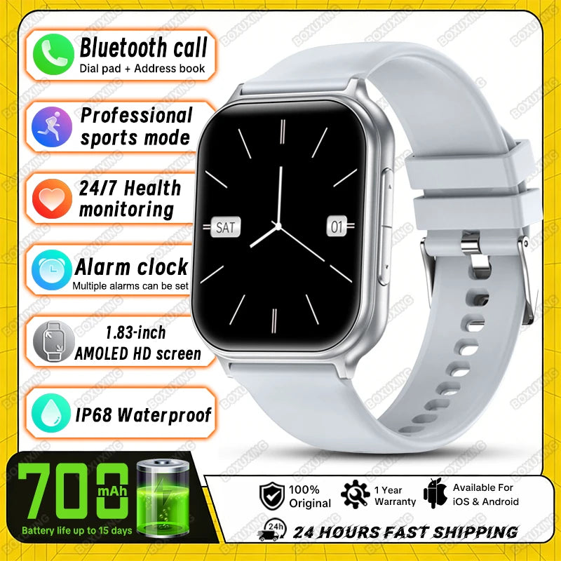 Reloj Inteligente Deportivo IP68 con Monitor de Ritmo Cardíaco 24H y Llamadas