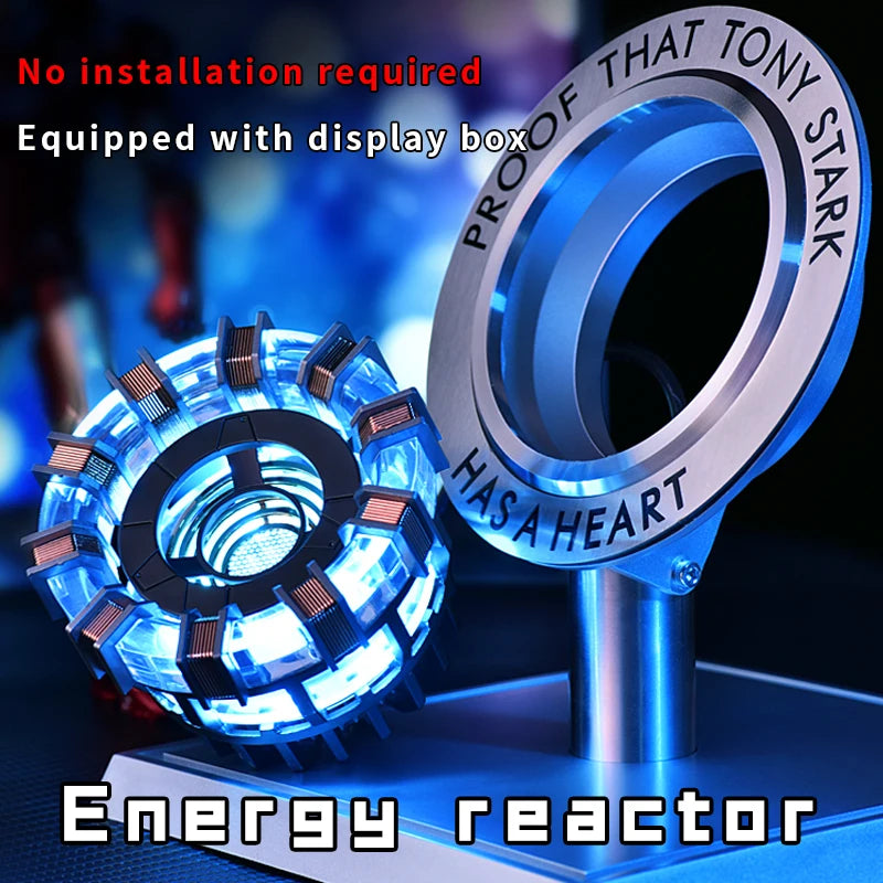 Luz de pecho de Reactor de aleación 1/1 Arca núcleo electromagnético USD los primeros vengadores Iron Man Mk1 Iron Man modelo periférico regalo