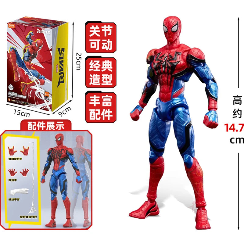 BLOKEES Original Spider Man Venom Marvel campeón clase versión figura de acción conjunta móvil ensamblado película modelo juguetes regalo