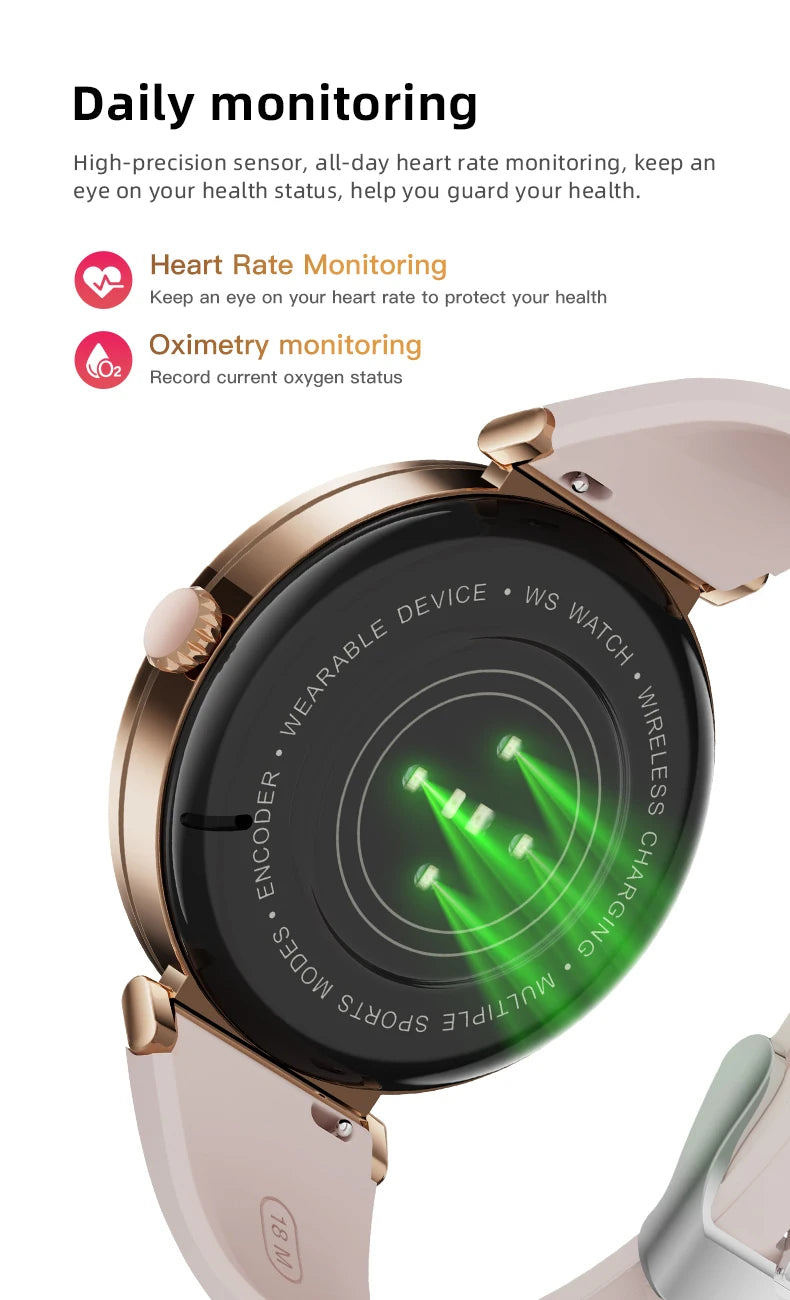 LIGE Reloj Inteligente Lujo con Diamantes GPS