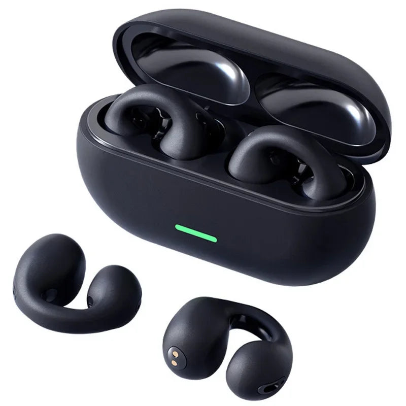 Auriculares Bluetooth 5,3 auriculares inalámbricos de conducción ósea Clip oreja música cancelación de ruido llamada HD auriculares deportivos para juegos