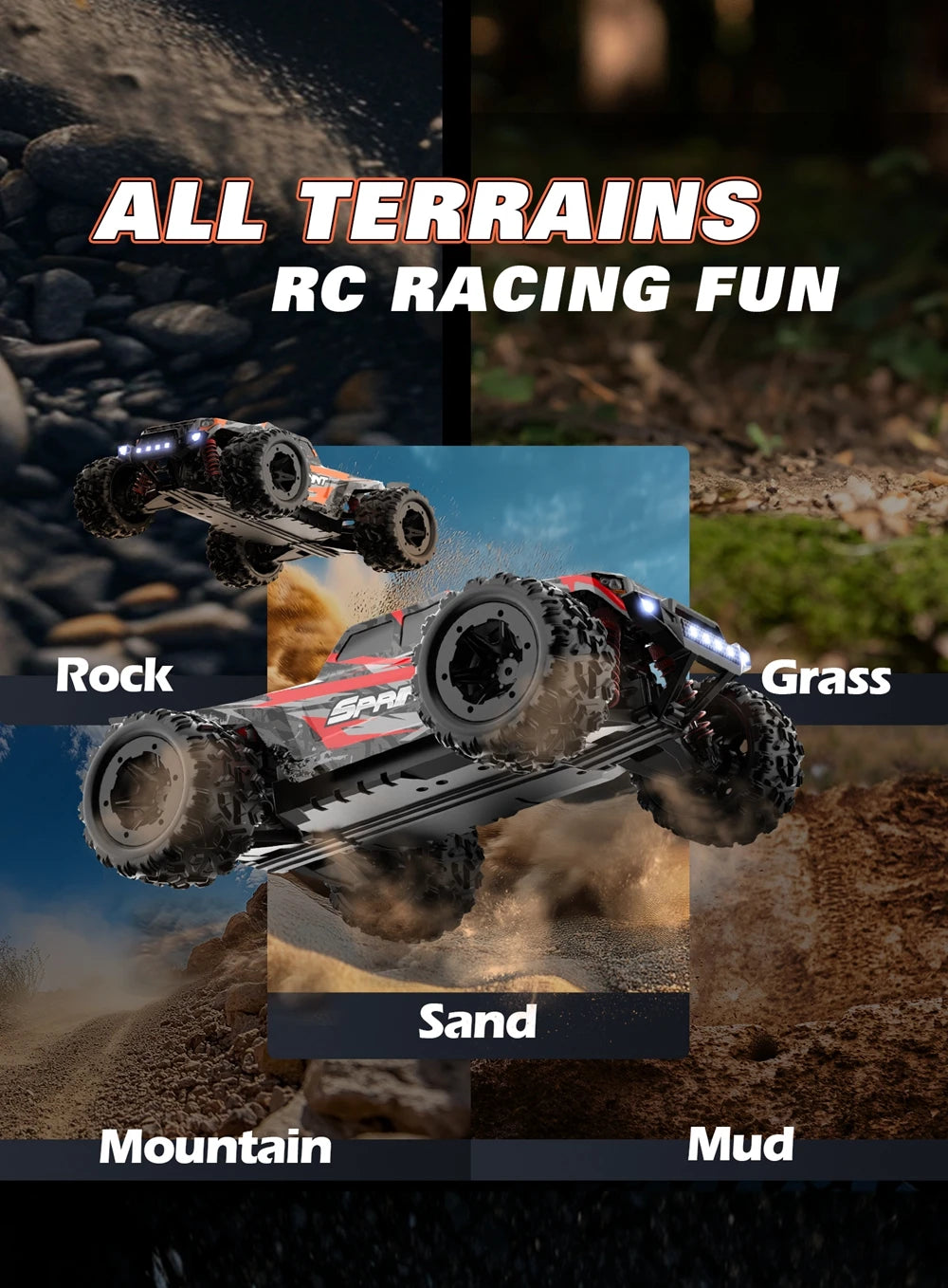 Auto RC 4WD 1:18 Todoterreno Oike 40KM/H Impermeable para Niños