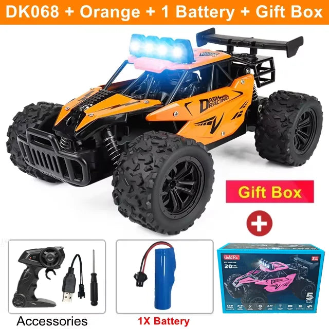 Coche RC 1:16 con Luces LED, Todoterreno, Vehículo de Escalada