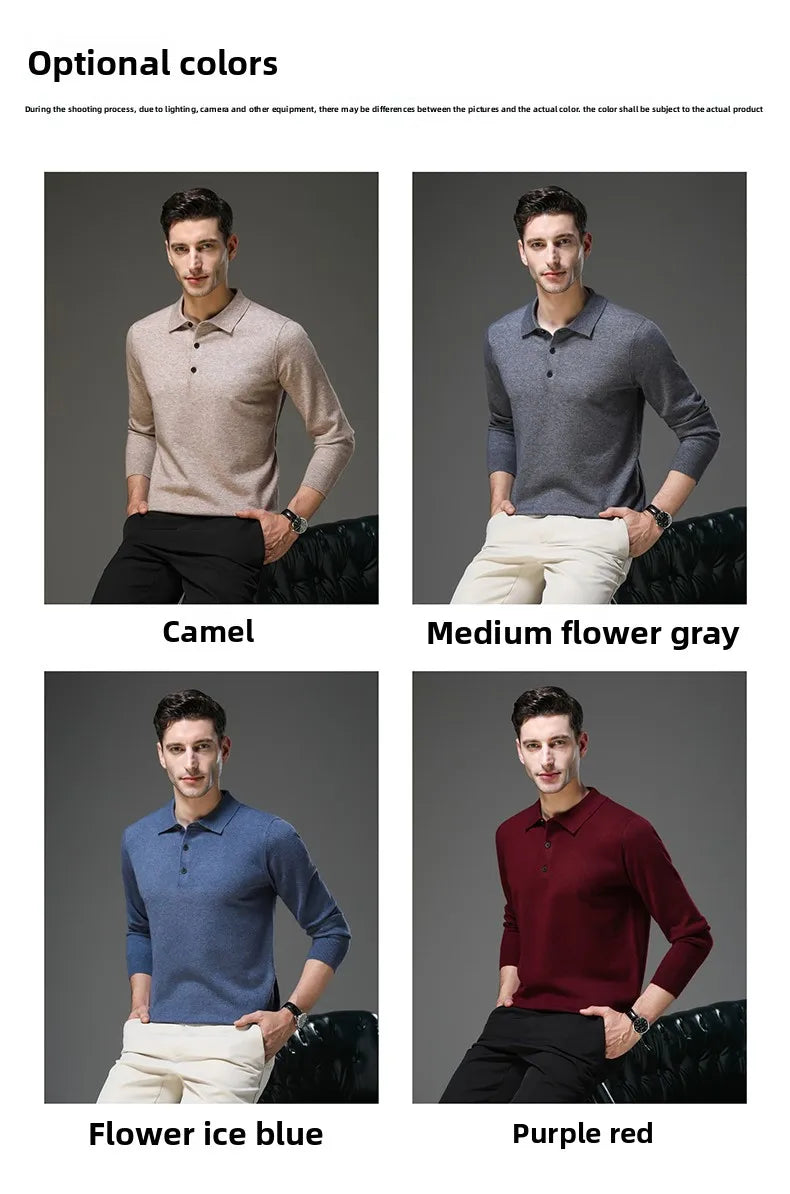 Suéter de Punto Antipilling para Hombre | Cuello Abotonado