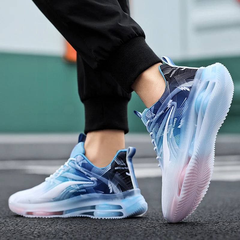 Zapatillas de baloncesto de moda para hombre, con amortiguación de aire, cómodas y antideslizantes, transpirables y que absorben los golpes, adecuadas para actividades al aire libre para hombres