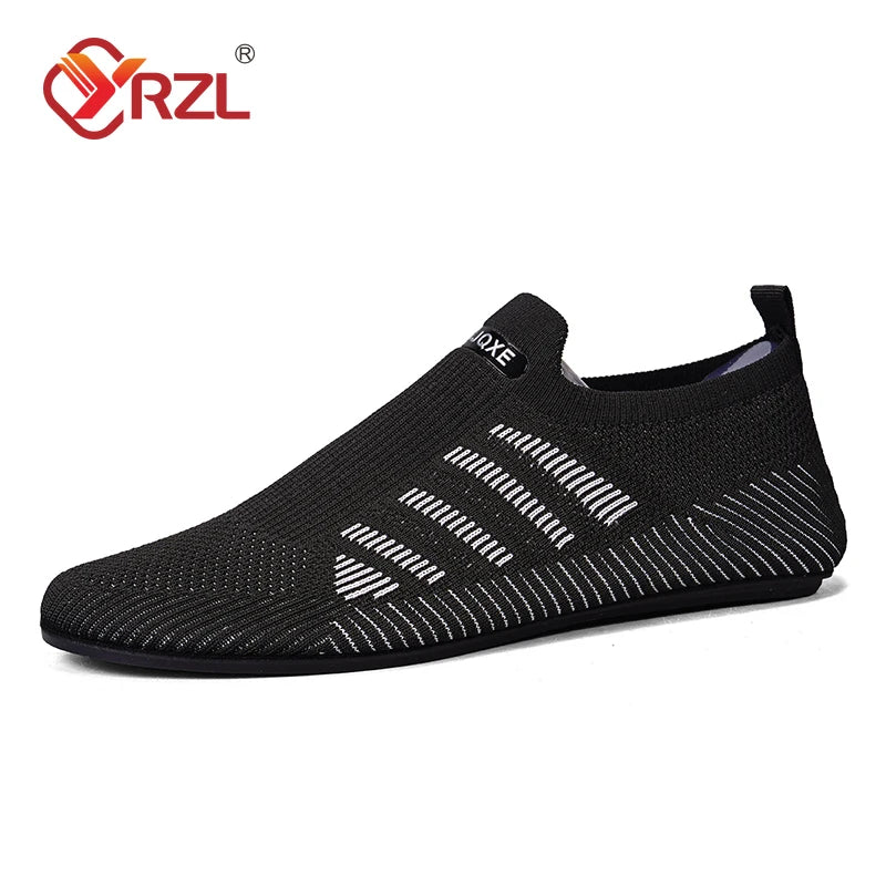 YRZL, mocasines de malla para hombre, mocasines para conducir, zapatos planos con parte inferior fina para caminar, mocasines informales antideslizantes transpirables, zapatos de verano para hombre