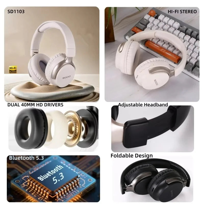 SODO SD1103 Auriculares Bluetooth 5.3 HiFi 48h