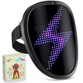 Máscara LED con niños, máscara iluminada con detección de gestos que transforma la cara, máscaras brillantes recargables para fiesta de Navidad de Halloween