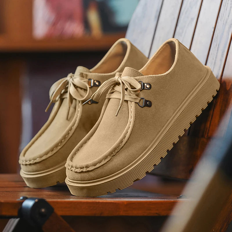 Zapatos descalzos con punta ancha para hombre, calzado informal retro clásico, zapatos ligeros para deportes al aire libre, zapatos para caminar, zapatos de trabajo de suela gruesa de color caqui