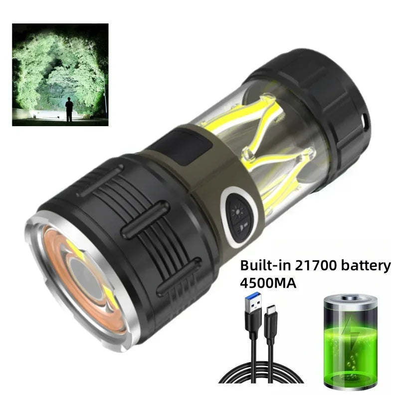 Linterna LED Táctica Recargable 4500mAh para Camping