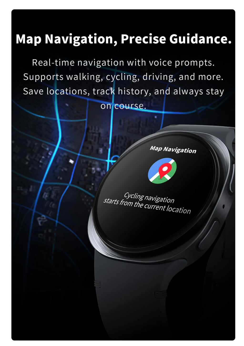 Relojes Inteligentes GPS AMOLED Ritmo Cardíaco