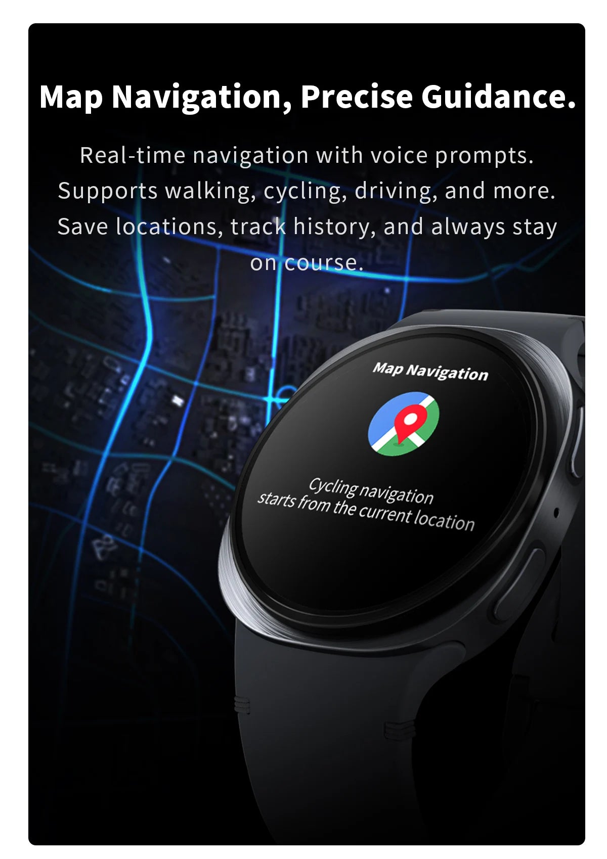 Relojes Inteligentes GPS AMOLED Ritmo Cardíaco