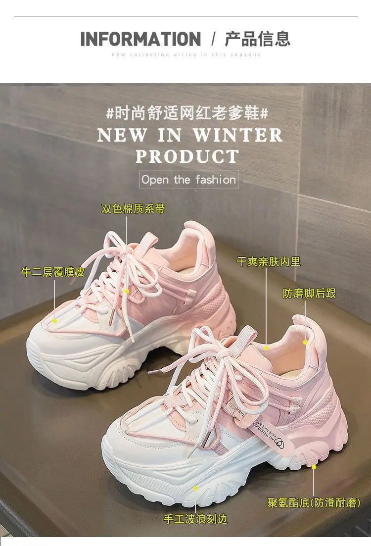 Zapatillas de Plataforma para Mujer - Suela Gruesa, Estilo Casual