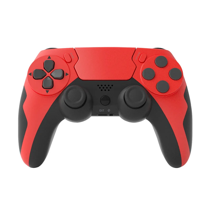 GAMINJA-mando inalámbrico con Bluetooth, doble vibración, 6 ejes, panel táctil, micrófono, puerto de auriculares para PS4, PS3, PC