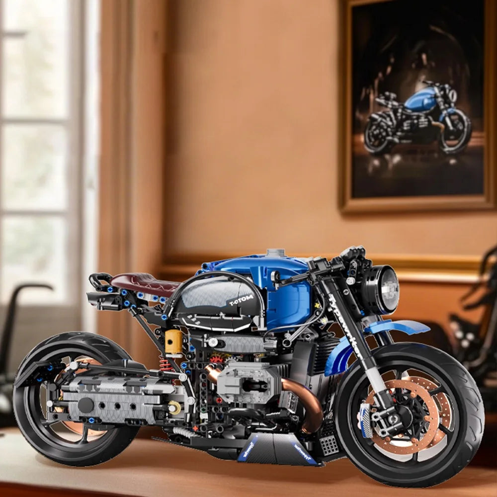 Juego de coches de juguete de bloques de construcción para niños, coche de carreras mecánico, modelo de motocicleta mecánica, juguetes de montaje de modelo de coche