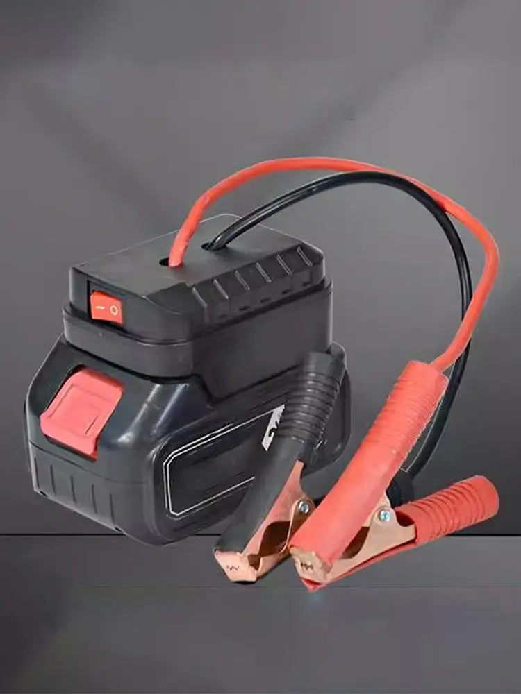 Para batería de coche, arrancador de batería, banco de energía de emergencia de litio con Clips de cobre engrosados con puertos de carga USB