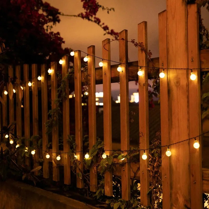 Cadena de Luces Solar LED Bola de Cristal 200 LEDs para Jardín
