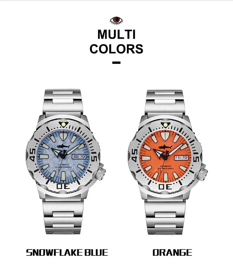Reloj de Buceo Mecánico HEIMDALLR V2 Monster, Cristal Zafiro, NH36A, 20 Bar