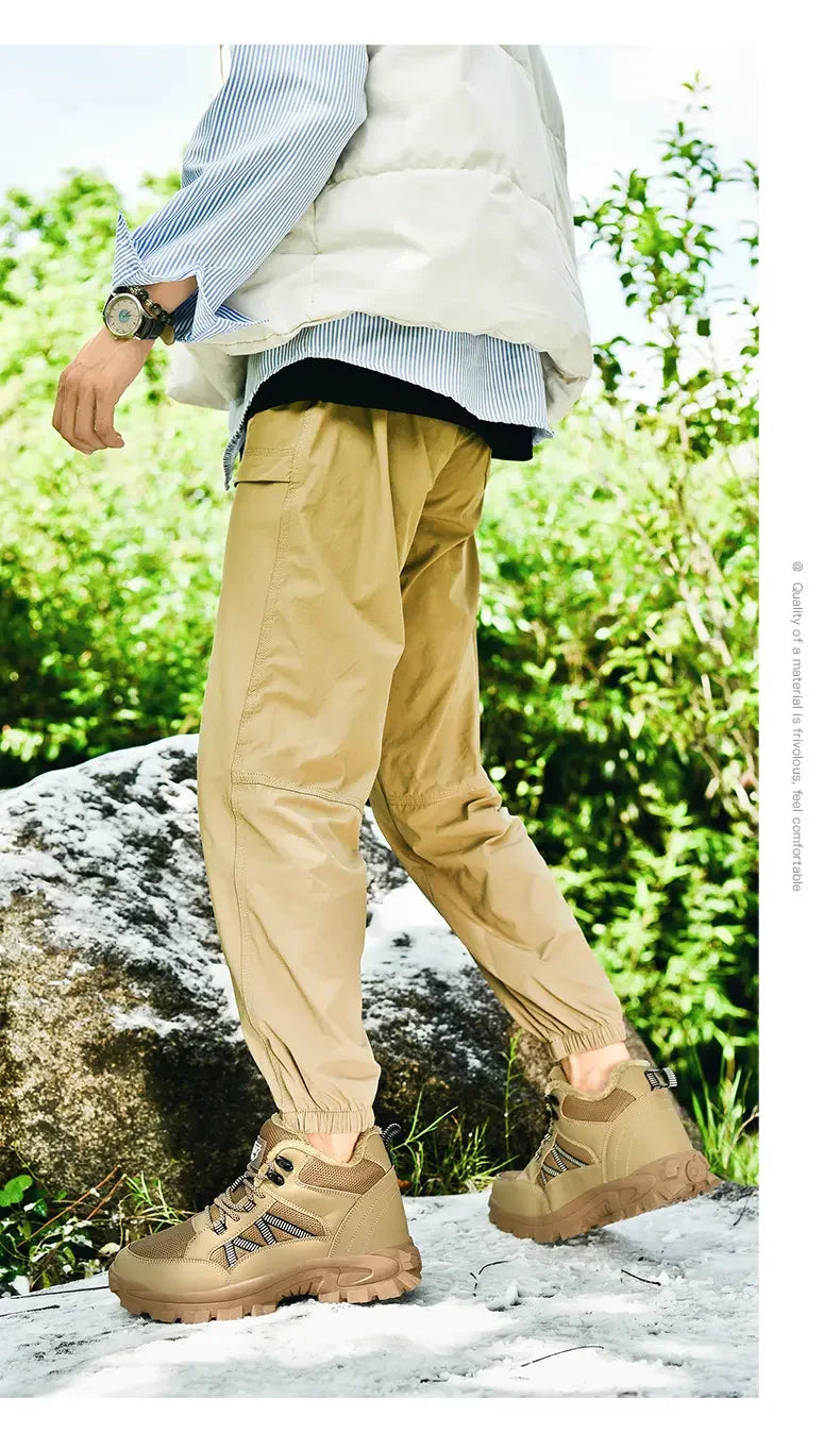 Botas de senderismo forradas para hombre con suela antideslizante y resistente