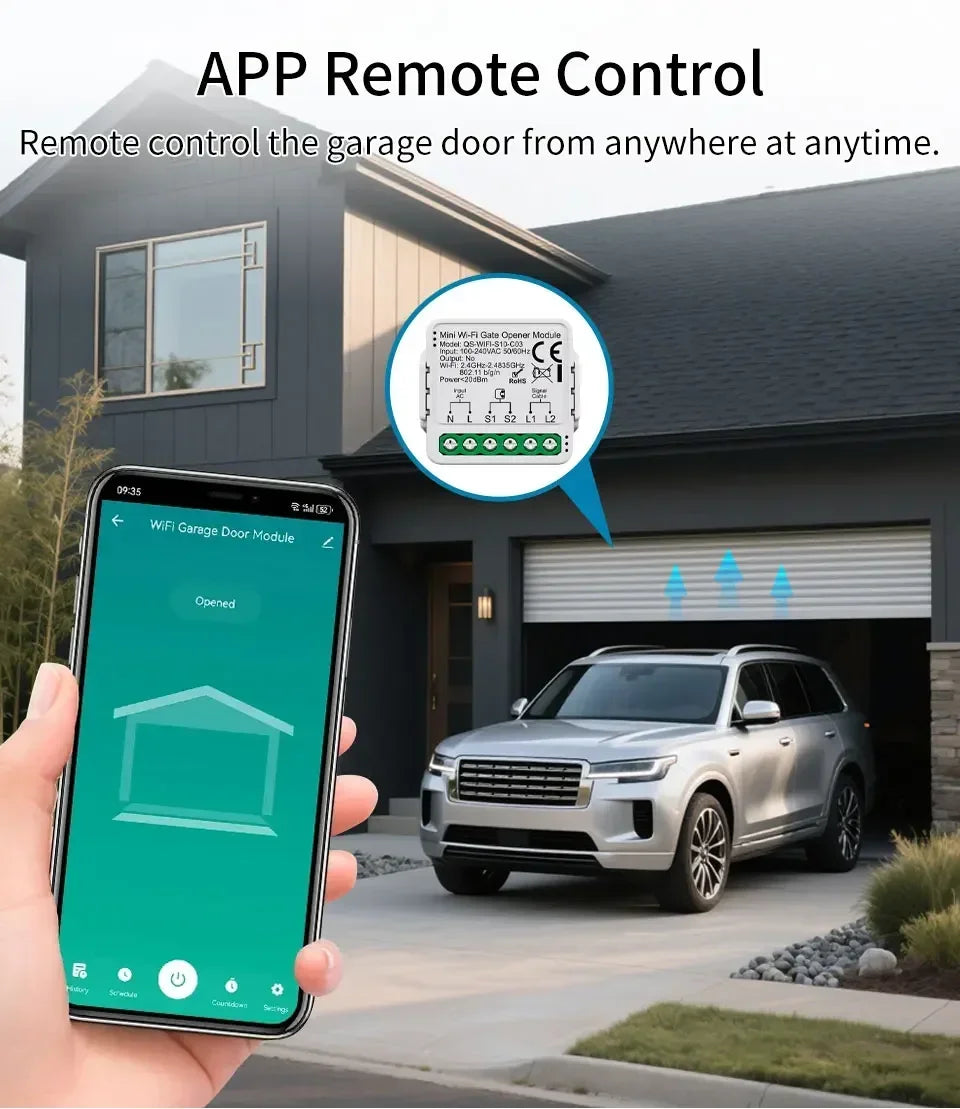 Controlador de Puerta de Garaje Tuya WiFi Zigbee