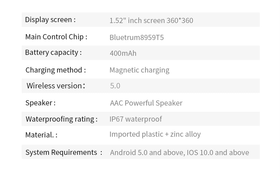 Reloj Inteligente AMOLED con Auriculares Bluetooth Incluidos