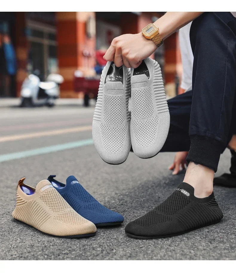 YRZL-mocasines de conducción suaves para hombre, zapatos planos de alta calidad para caminar, mocasines informales de malla transpirable, sin cordones