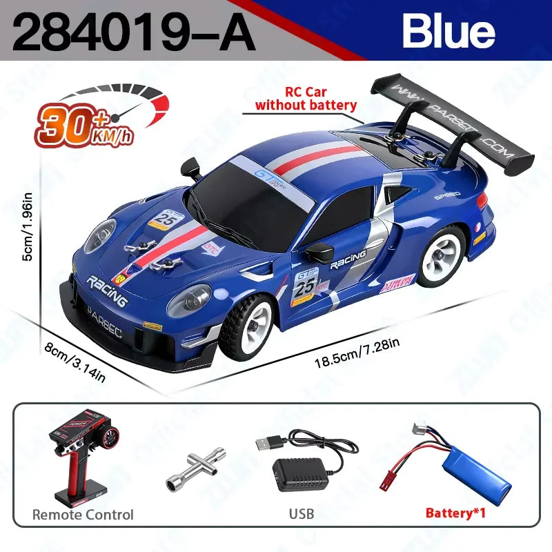 WLtoys 284019-A 284191 1:28 2,4G RC coche con luces LED 4WD Gyro 30 KM/H coche de Control remoto todoterreno vehículo de deriva juguetes para chico