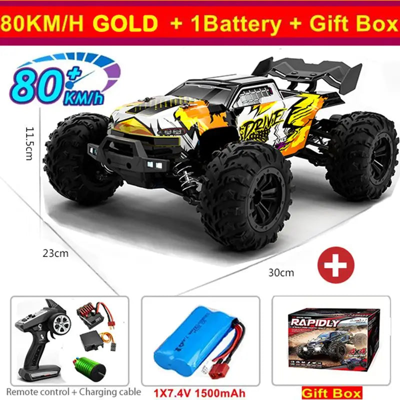 Auto RC 4WD 1:16 de Alta Velocidad 80 KM/H con Control Remoto
