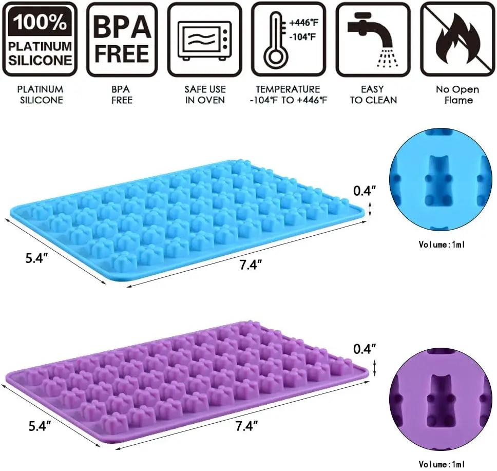 Moldes de Silicona para Dulces y Chocolate x4