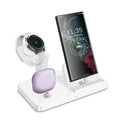 Base de Carga Inalámbrica 3 en 1 de 15W para Samsung S26 S25 S24 Galaxy Watch 8/7/6/5/4 Buds Pro4/3 con Puerto Tipo C, Estación de Carga Rápida