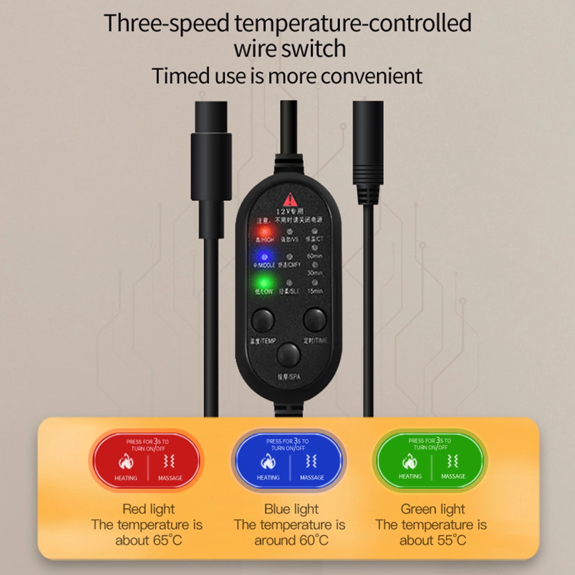 Masajeador Eléctrico de Cabeza con Calor y Vibración