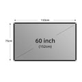 MIXITO borde negro con agujero 16:9 pantalla de proyección antiluz gris 30-133 pulgadas pantalla de proyector portátil para oficina y hogar al aire libre