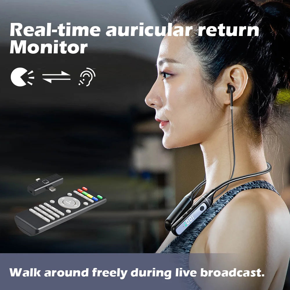 Auriculares Bluetooth 5.3 para Karaoke en Vivo con Tarjeta de Sonido