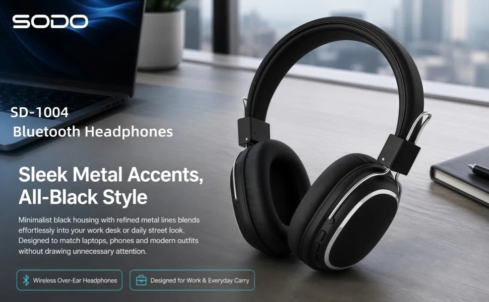 SODO SD-1004 Auriculares Bluetooth 5.3 HiFi Plegables