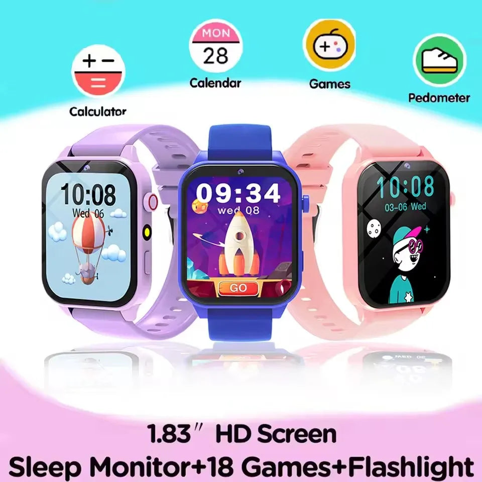 Reloj Inteligente Niños Cámara Juegos Linterna